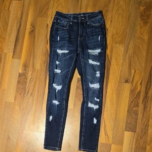 Kancan Distressed Blue Jeans for Women